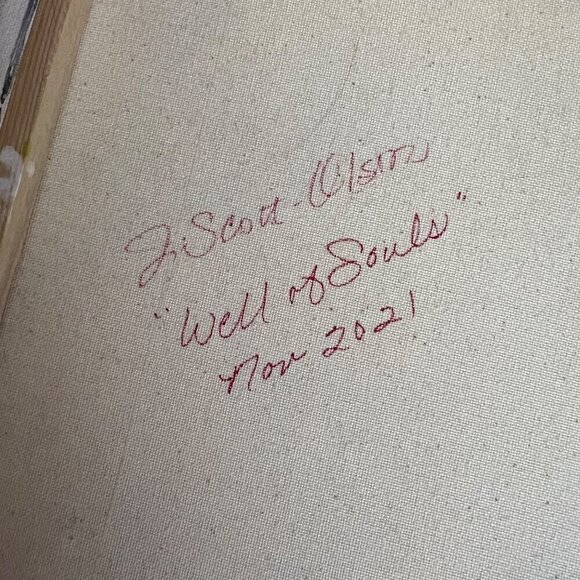 16 X 20 Original Acrylic Abstract Modern Art Painting Titled Well of Souls - Picture 15 of 15